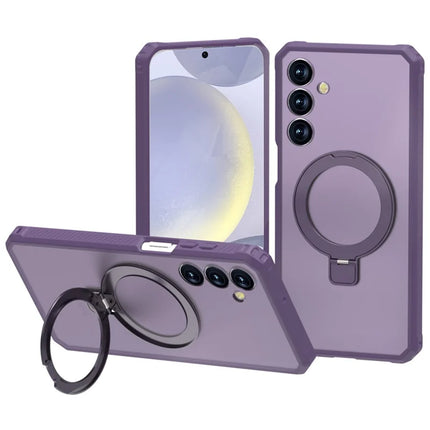 For Samsung Galaxy A16 5G  /  4G Case Compatible with MagSafe Kickstand TPU + PC Anti Drop Phone Cover - Dark Purple