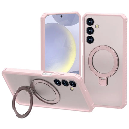 For Samsung Galaxy A16 5G  /  4G Case Compatible with MagSafe Kickstand TPU + PC Anti Drop Phone Cover - Light Pink