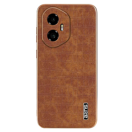 AZNS For Honor 300 Case Electroplating Crocodile Texture PU + TPU Phone Cover