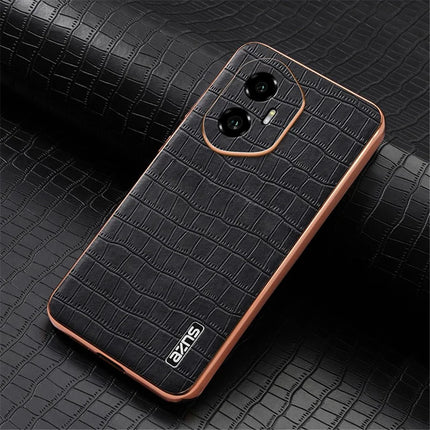 AZNS For Honor 300 Case Electroplating Crocodile Texture PU + TPU Phone Cover