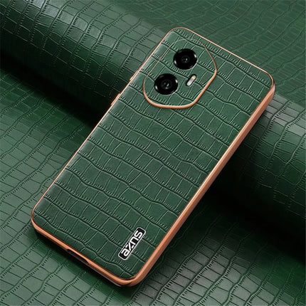 AZNS For Honor 300 Case Electroplating Crocodile Texture PU + TPU Phone Cover