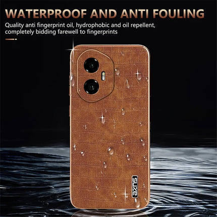 AZNS For Honor 300 Case Electroplating Crocodile Texture PU + TPU Phone Cover