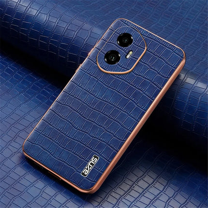 AZNS For Honor 300 Case Electroplating Crocodile Texture PU + TPU Phone Cover