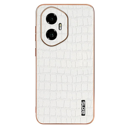 AZNS For Honor 300 Case Electroplating Crocodile Texture PU + TPU Phone Cover