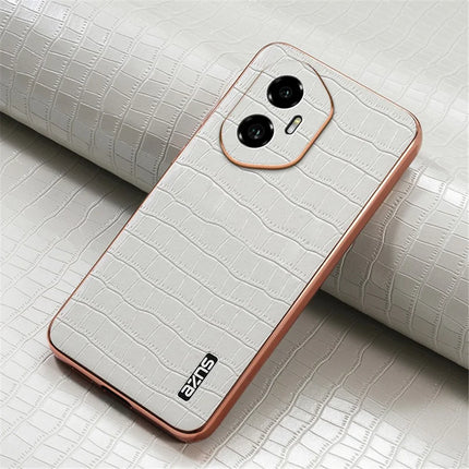 AZNS For Honor 300 Case Electroplating Crocodile Texture PU + TPU Phone Cover