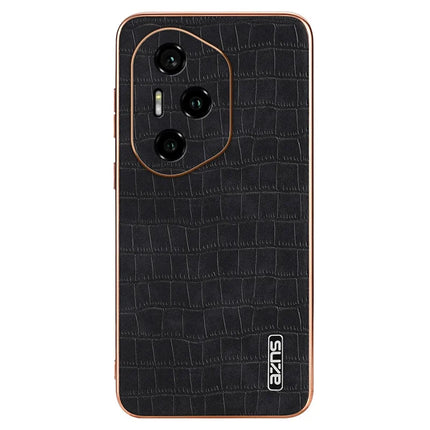 AZNS For Honor 300 Pro Case Electroplating Crocodile Texture PU + TPU Phone Cover