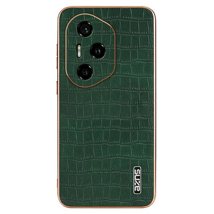 AZNS For Honor 300 Pro Case Electroplating Crocodile Texture PU + TPU Phone Cover