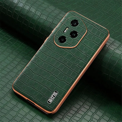 AZNS For Honor 300 Pro Case Electroplating Crocodile Texture PU + TPU Phone Cover