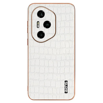 AZNS For Honor 300 Pro Case Electroplating Crocodile Texture PU + TPU Phone Cover