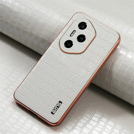 AZNS For Honor 300 Pro Case Electroplating Crocodile Texture PU + TPU Phone Cover