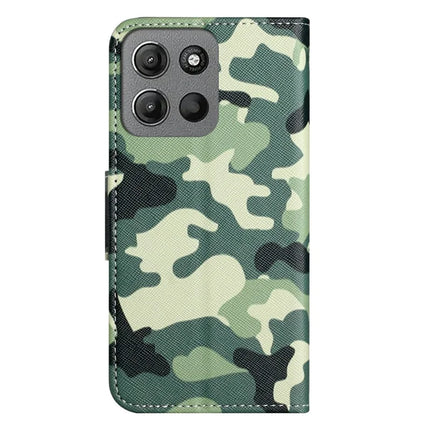 For Motorola Moto G15 4G  /  G15 Power 4G Case Pattern Printing Cross Texture Phone Leather Cover