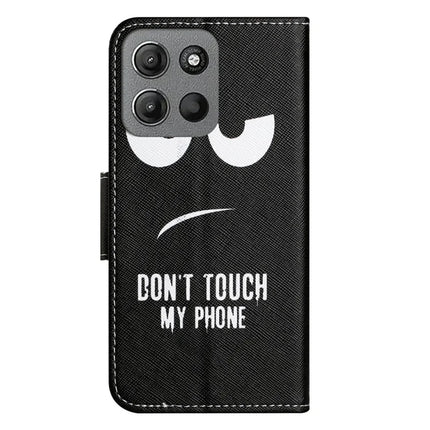 For Motorola Moto G15 4G  /  G15 Power 4G Case Pattern Printing Cross Texture Phone Leather Cover