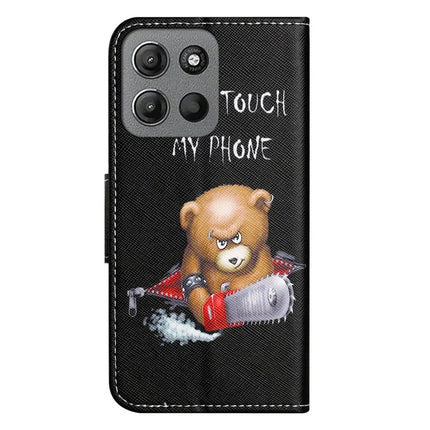 For Motorola Moto G15 4G  /  G15 Power 4G Case Pattern Printing Cross Texture Phone Leather Cover