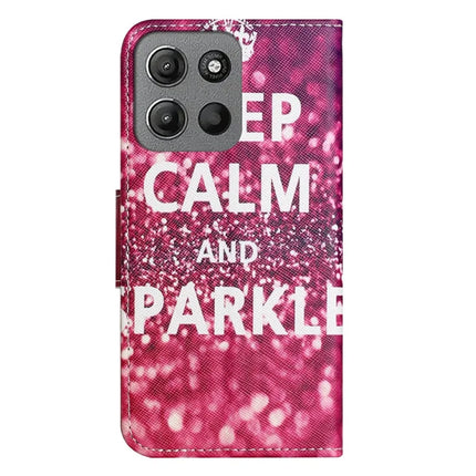 For Motorola Moto G15 4G  /  G15 Power 4G Case Pattern Printing Cross Texture Phone Leather Cover