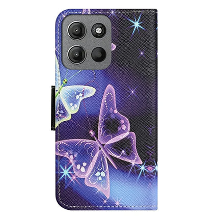 For Motorola Moto G15 4G  /  G15 Power 4G Case Pattern Printing Cross Texture Phone Leather Cover
