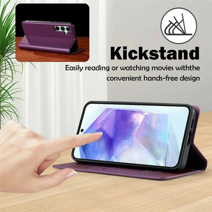 LC.IMEEKE L1 Series for Samsung Galaxy A56 5G Case PU Leather Wallet Stand Phone Cover