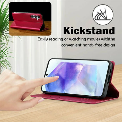 LC.IMEEKE L1 Series for Samsung Galaxy A56 5G Case PU Leather Wallet Stand Phone Cover