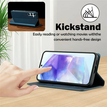 LC.IMEEKE L1 Series for Samsung Galaxy A36 5G Case PU Leather Wallet Stand Protective Phone Cover