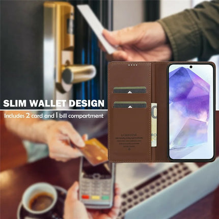LC.IMEEKE L1 Series for Samsung Galaxy A36 5G Case PU Leather Wallet Stand Protective Phone Cover