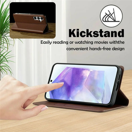 LC.IMEEKE L1 Series for Samsung Galaxy A36 5G Case PU Leather Wallet Stand Protective Phone Cover