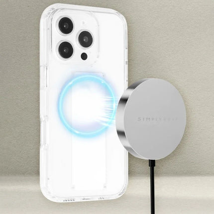 SIMPLY ROAR For iPhone 16 Pro Max Phone Case Compatible with MagSafe Finger Strap PC + TPU Back Cover
