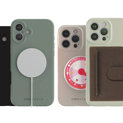 SIMPLY ROAR For iPhone 16 Pro Max Liquid Silicone Case Compatible with MagSafe Mobile Phone Cover