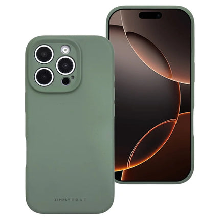 SIMPLY ROAR For iPhone 16 Pro Max Liquid Silicone Case Compatible with MagSafe Mobile Phone Cover - Green