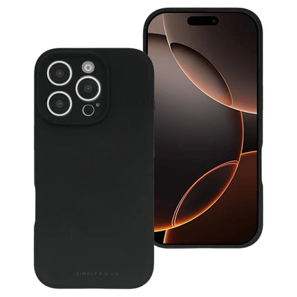 SIMPLY ROAR For iPhone 16 Pro Max Liquid Silicone Case Compatible with MagSafe Mobile Phone Cover - Black
