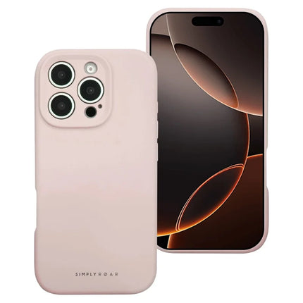 SIMPLY ROAR For iPhone 16 Pro Liquid Silicone Case Compatible with MagSafe Mobile Phone Cover - Pink