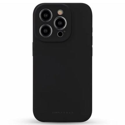 SIMPLY ROAR For iPhone 15 Pro Max Liquid Silicone Case Compatible with MagSafe Mobile Phone Cover - Black