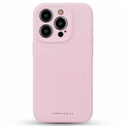 SIMPLY ROAR For iPhone 15 Pro Liquid Silicone Case Compatible with MagSafe Mobile Phone Cover - Pink