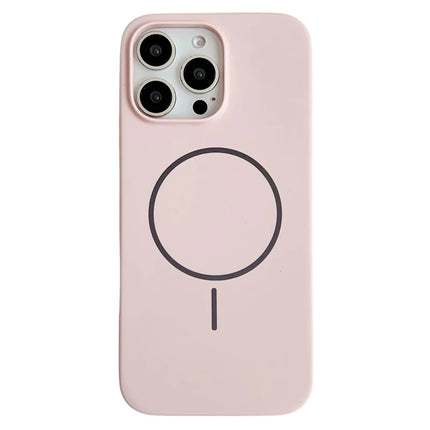 For iPhone 16 Pro Max Case Compatible with MagSafe Silicone Phone Back Cover - Light Pink