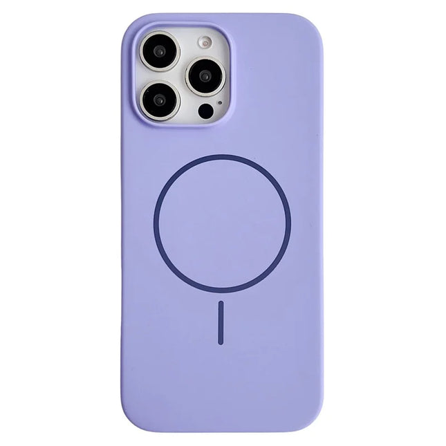 For iPhone 16 Pro Max Case Compatible with MagSafe Silicone Phone Back Cover - Light Purple