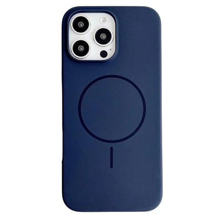 For iPhone 16 Pro Max Case Compatible with MagSafe Silicone Phone Back Cover - Dark Blue