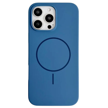 For iPhone 16 Pro Max Case Compatible with MagSafe Silicone Phone Back Cover - Blue
