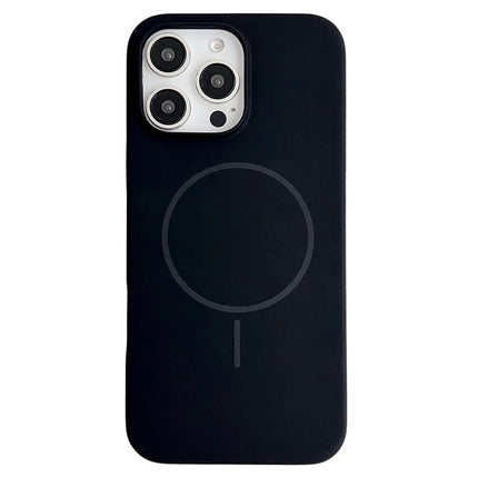 For iPhone 16 Pro Max Case Compatible with MagSafe Silicone Phone Back Cover - Black