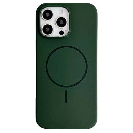 For iPhone 16 Pro Max Case Compatible with MagSafe Silicone Phone Back Cover - Green