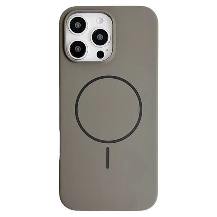 For iPhone 16 Pro Max Case Compatible with MagSafe Silicone Phone Back Cover - Grey