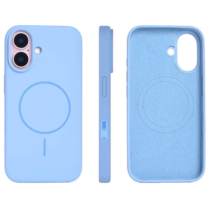 For iPhone 16 Case Compatible with MagSafe Liquid Silicone Phone Back Cover with Camera Button