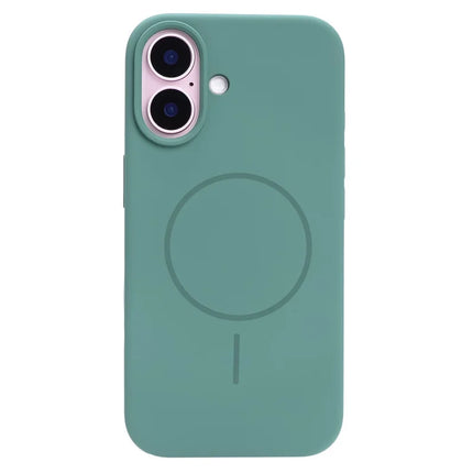 For iPhone 16 Plus Case Compatible with MagSafe Liquid Silicone Phone Back Cover with Camera Button