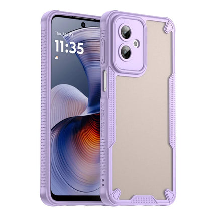 For Motorola Moto G55 5G Case Hybrid Frosted Phone Back Cover - Purple