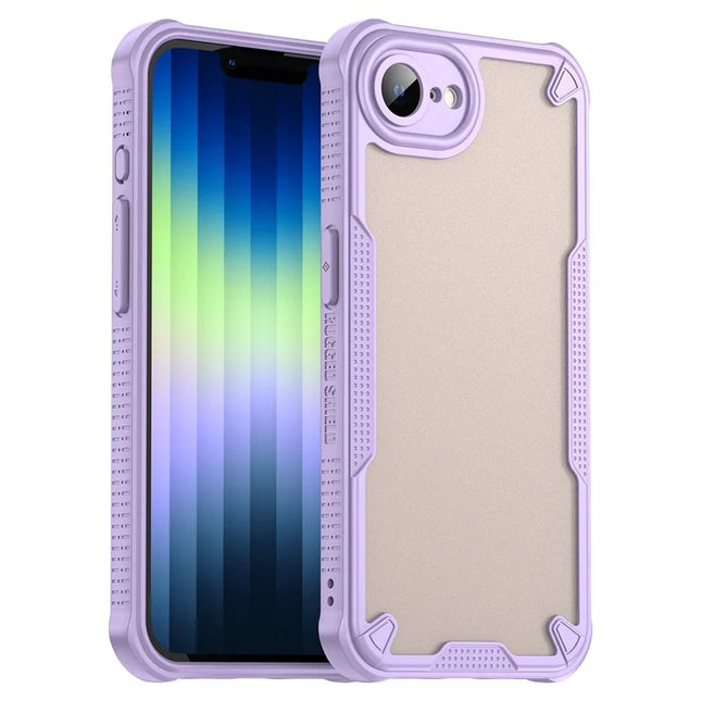 For iPhone 16e Case Hybrid Frosted Phone Back Cover - Purple
