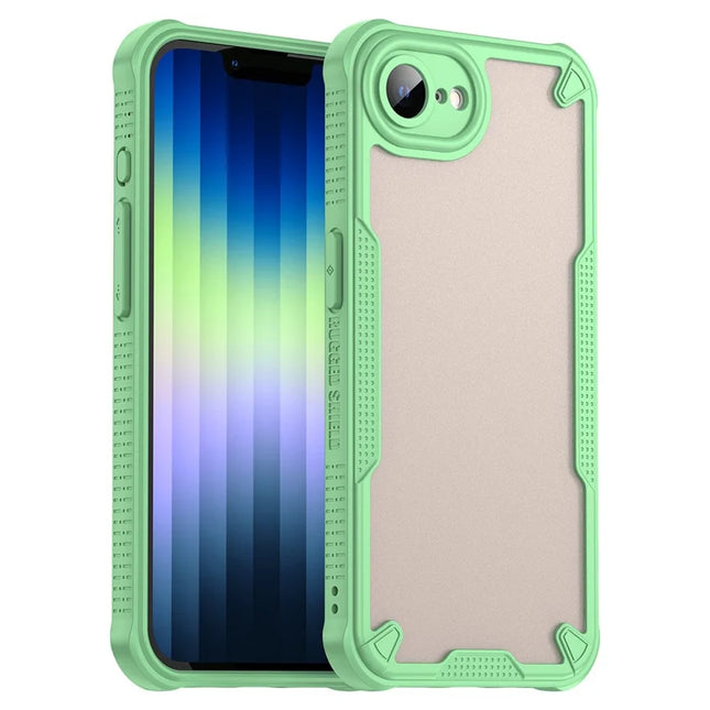 For iPhone 16e Case Hybrid Frosted Phone Back Cover - Green