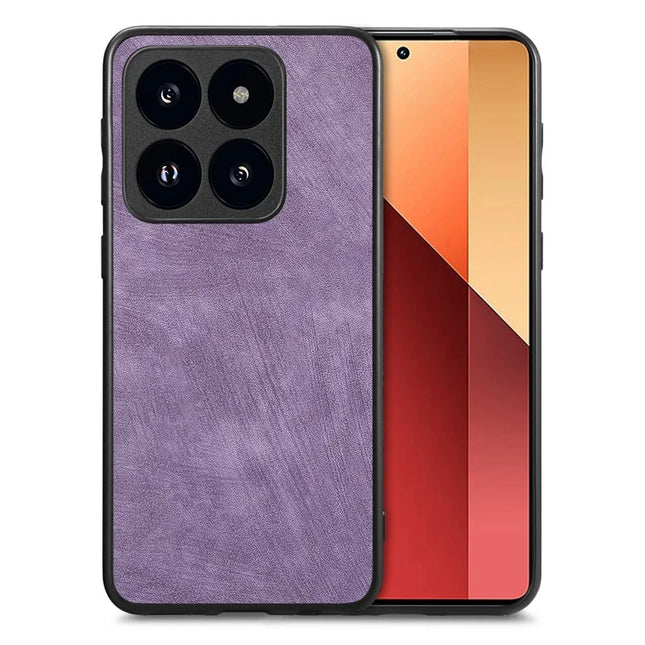 For Oppo F27 5G Case Shockproof Slim Retro Leather Phone Back Cover - Purple