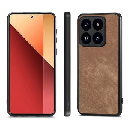 For Oppo F27 5G Case Shockproof Slim Retro Leather Phone Back Cover