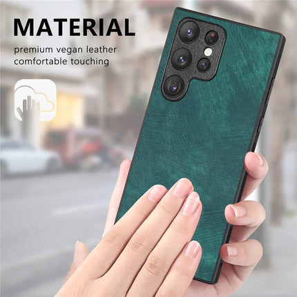 For Samsung Galaxy S23 Ultra Case Shockproof Slim Retro Leather Phone Back Cover