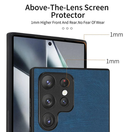 For Samsung Galaxy S23 Ultra Case Shockproof Slim Retro Leather Phone Back Cover
