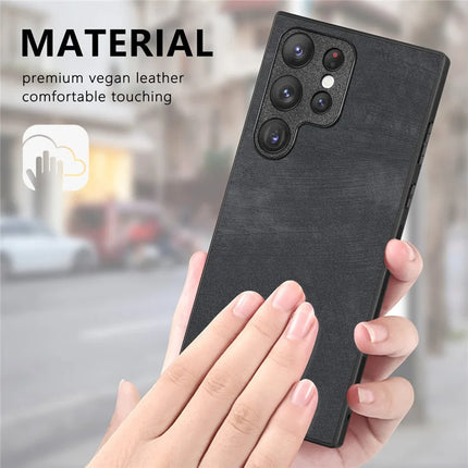 For Samsung Galaxy S23 Ultra Case Shockproof Slim Retro Leather Phone Back Cover