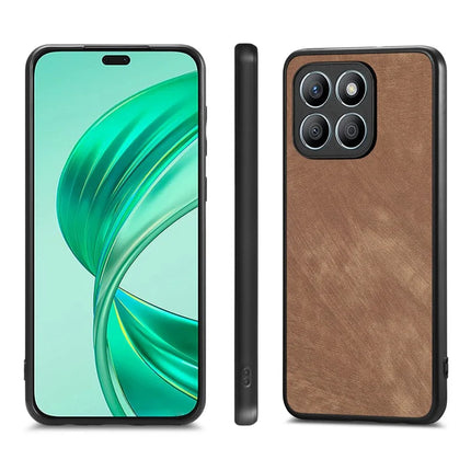 For Honor X8b 4G Case Shockproof Slim Retro Leather Phone Back Cover