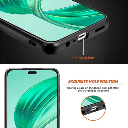 For Honor X8b 4G Case Shockproof Slim Retro Leather Phone Back Cover